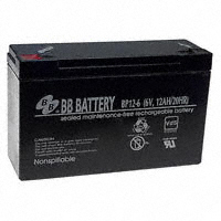 B B Battery - BP12-6-T2 - BATTERY LEAD ACID 6V 12AH